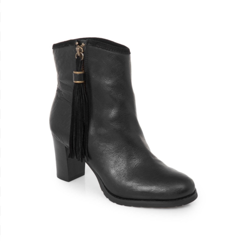 Vintage Lauren Ralph Lauren Carah Black Fringe Tassel Bootie Size 10